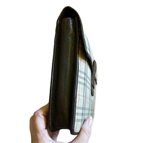 Burberry Vintage Tartan Mini Portfolio Clutch Authentic - Picture 6 of 10